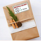 50 Customizable Name Christmas Gift Tag Stickers   Personalized Holiday Labels