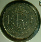 World Coin Sale-1957 Luxembourg 1 Franc Copper nickel Composition Coin--km  46 2