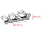 3 Square Lights Modern Bathroom Vanity Light Led Crystal Mirror Front Wall Lamp