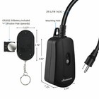 Dewenwils Outdoor Wireless Remote Control Light Switch Outlet Plug Kit  Black