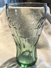 4-coke Glass Genuine Coca-cola Green Large 6  Glasses Cup Vintage 17 Oz New 