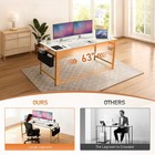 63  Wood Computer Desk Pc Laptop Study Table Workstation Home Office Furniture