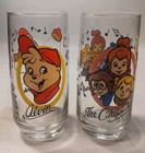 1985 Alvin And The Chipmunks Drinking Glasses Complete Set Of 4 Hardee   s Vintage