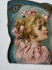 Antique 1905 Hood   s Sasparilla Butterfly Girls Die Cut Calendar Top Astrological