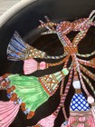 Neiman Marcus Colorful Tassel Motif Bowl Pewter Enamel Decorative Bowl Read