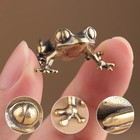 Brass Frog Figurine Small Animal Statue Table Office Home Decoration Toy Gifts