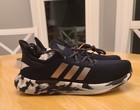 Adidas Kids Cloudfoam Pure Spw Sneakers   Black   Size 4   New In Box 