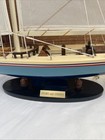Vintage Wooden Ship Model  25 5    Fully Built 87 Americas Cup Rare         