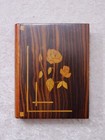Wood Design Little Box Casket Box Book Style Inlaid Vintage Handmade Vintage