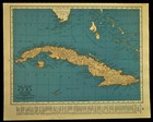 Vintage Cuba Map Of The Bahama Islands Caribbean Wall Art Original 1930s Havana