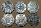 Set 6 Coin 5 Lei 1879 1881 1882 1883 1884 1901 Romania