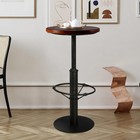 Lokkhan 42  Tall Rustic 19 68  Dia   1lvl  Silver Base   Walnut Top 