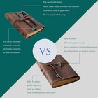 Leather Journal Writing Notebook - Genuine Bound 5x7  Vintage Brown 