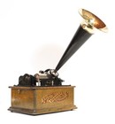1902 Edison Standard Phonograph W original Horn  Shaver  More   Exceptional