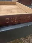 Vintage Clark s O n t  Wood Spool Cabinet Drawer 20 3 4 X 13 1 4 X 2 1 2    6