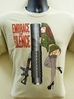 Ptp Tactical  embrace The Silence  Pin-up Comfort Colors T-shirt - Sandstone