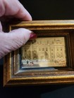 Vintage Marad Deep Wood Picture Frame  Rectangular  With Inset European Image