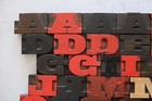 Vintage Letterpress Wood Type Lot     Antique Printing Blocks    1 6 Inch