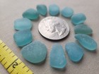 Genuine Pure Beach Sea Glass Surf Tumbled Teal Green Blue Tiny Small Frosted H01
