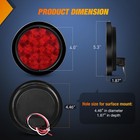 Nilight - Tl-18 2pcs 4  Round Red Led Trailer Light   red  2pcs 