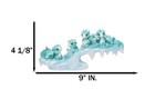 Winter Wonderland Ice Blue Baby Dragons On Frozen Bridge Glacier Rock Figurine
