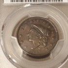 1837 Coronet Liberty Head 1c Pcgs Genuine Environmental Damage-vf Detail N-5 Sl