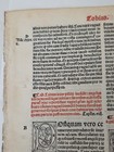 1512 Latin Vulgate Bible Leaf Tobias Woodcut Lyons France Post Incunabula Coa