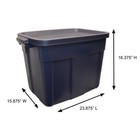 Rubbermaid 18 Gallon Stackable Storage Container  Dark Indigo Metallic  6 Pack 