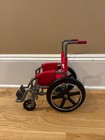 American Girl Doll Wheelchair - Very Good Condition  Pink red  All Pieces Intact