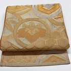 6870  Japanese Vintage Fukuro Obi Belt Kimono Fabric Silk Traditional