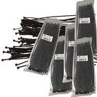New Black 500 Pcs  12 Inch Zip Ties Nylon 40 Lbs Uv Weather Resistant Wire Cable