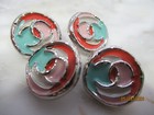 Chanel   2 Buttons Silver Cc Logo  17 Mm  New  Lot Four Pc Set