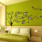 Zhiyu art Decor Large Family Tree Wall Decal  Diy Black Photo Frame Tree Wall   