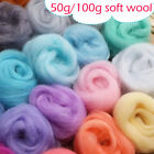 50g 100g Roving Wool Fibers  40 Color Soft Felting Wool Needle Felting Materials