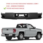 Rear Bumper For 2014-18 1500 Black Sensor Hole Not Fit Hd