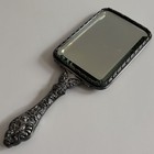 Art Nouveau 1900s Simpson   Co Silver Quadruple Plate Antique Vanity Hand Mirror