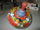 Vtg  Litho Tin Toy Spinning Top Southwest Theme  The Ohio Art Co  Bryan  Ohio
