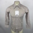 New Vtg 70s Dress Shirt David Harrison European Fit Big Collar Nos Mens 16 32 33
