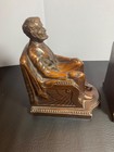 Antique 1924 Cast Metal Bronze Finish Abraham Lincoln Bookends