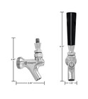 Standard Chrome Polished Draft Beer Faucet - Tap Keg Kegerator Shank Spout Beer