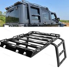 Fits 2018-2023 Jeep Wrangler Jl 4 Door Steel Roof Rack Luggage Carrier W ladders