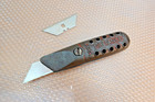 Vintage Stanley -defiance No  1299 Cast Iron Fix Blade Utility Knife   
