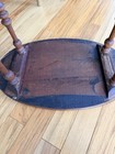 Oval Oak Wood Coffee Table Brown Antique Finish Fully Assembled 27x16x27