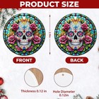 Sugar Skull Ceramic Christmas Ornament     Day Of The Dead Holiday Tree Decorati