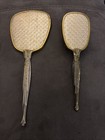 Vintage Vanity Hair Brush And Hand Mirror   2 Piece Victorian Set