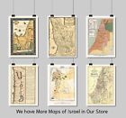 1963 Pictorial Map - 12 Tribes Of Israel - Middle East Holy Land Symbols Poster