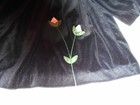 Vintage 80s Black Velvet W lace Dress Girls Classic Holiday  Size 3t