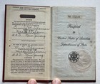 Vintage 1928 United States Passport - Travel To Europe
