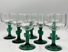 Cactus Margarita Glasses W  Green Ribbed Stems By Libby Set Of 7