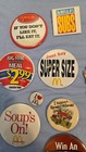 Lot Of Vintage Mcdonald   s Pinbacks  Buttons 15 New